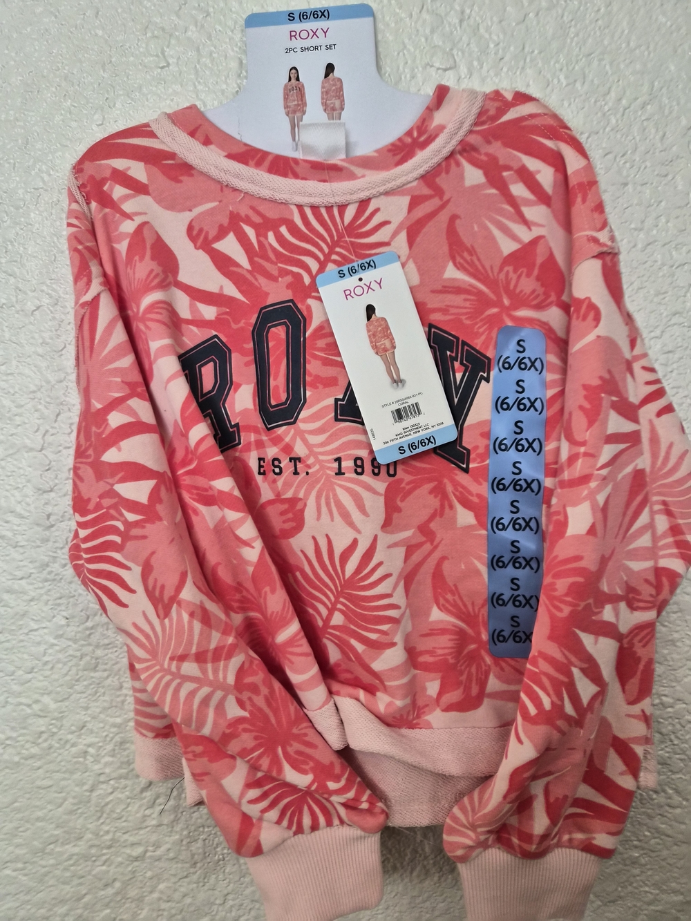 Roxy Pink Tropical Graphic Sweatshirt